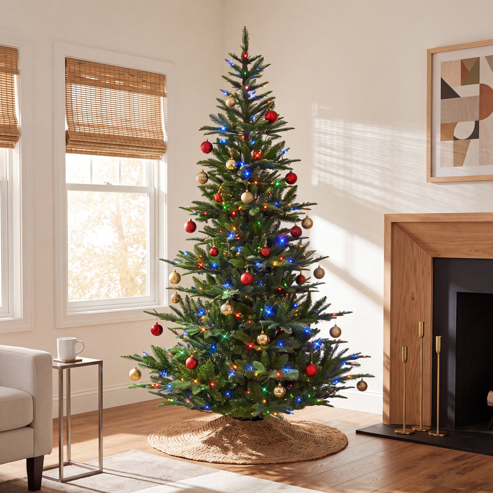 7.5' Pre-Lit Fir Christmas Tree