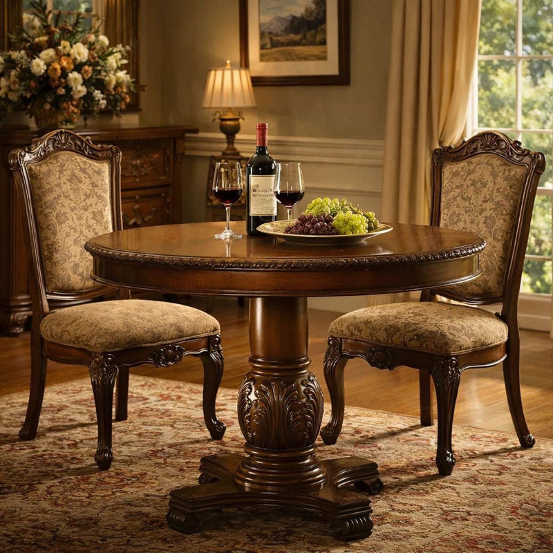 Jane Round Dining Table, Brown