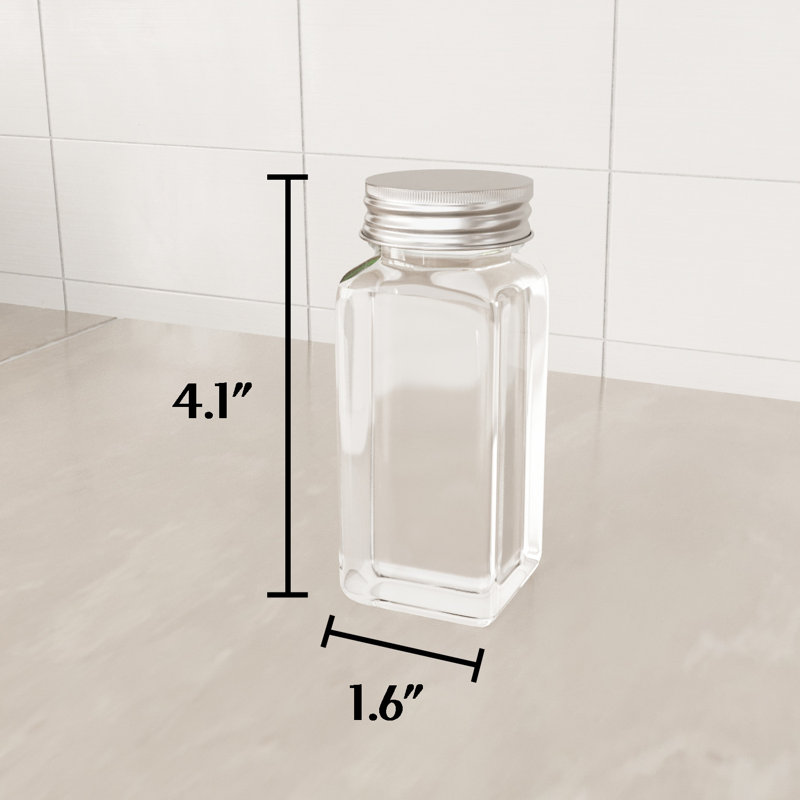 24 Pcs 4oz Glass Spice Jars with Labels - Empty Spice Bottles with Minimalist Farmhouse Stickers and Funnel, Seasoning Containers for Spice Rack, Cabinet, and Drawer,