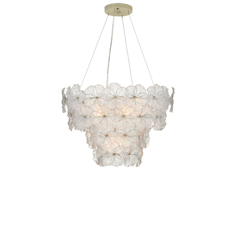 Mallow Glass LED Chandelier, 24.5"