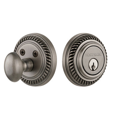 Nostalgic Warehouse Rope Rosette Single Cylinder Deadbolt