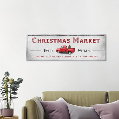 Christmas Market by Lori Deiter - Panoramic Print on Canvas