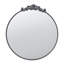 Miroir de conception classique avec forme ronde et cadre d'inspiration baroque pour salle de bain