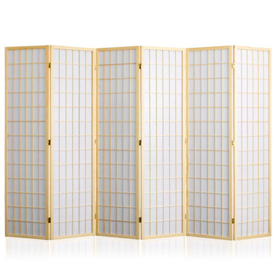 Solid Wood Room Divider Folding Privacy Screen, Pine Wood 4 6 8 Panel Partition, Minimalist Shoji Style for Living Room Bedroom, Black or Natural Finish