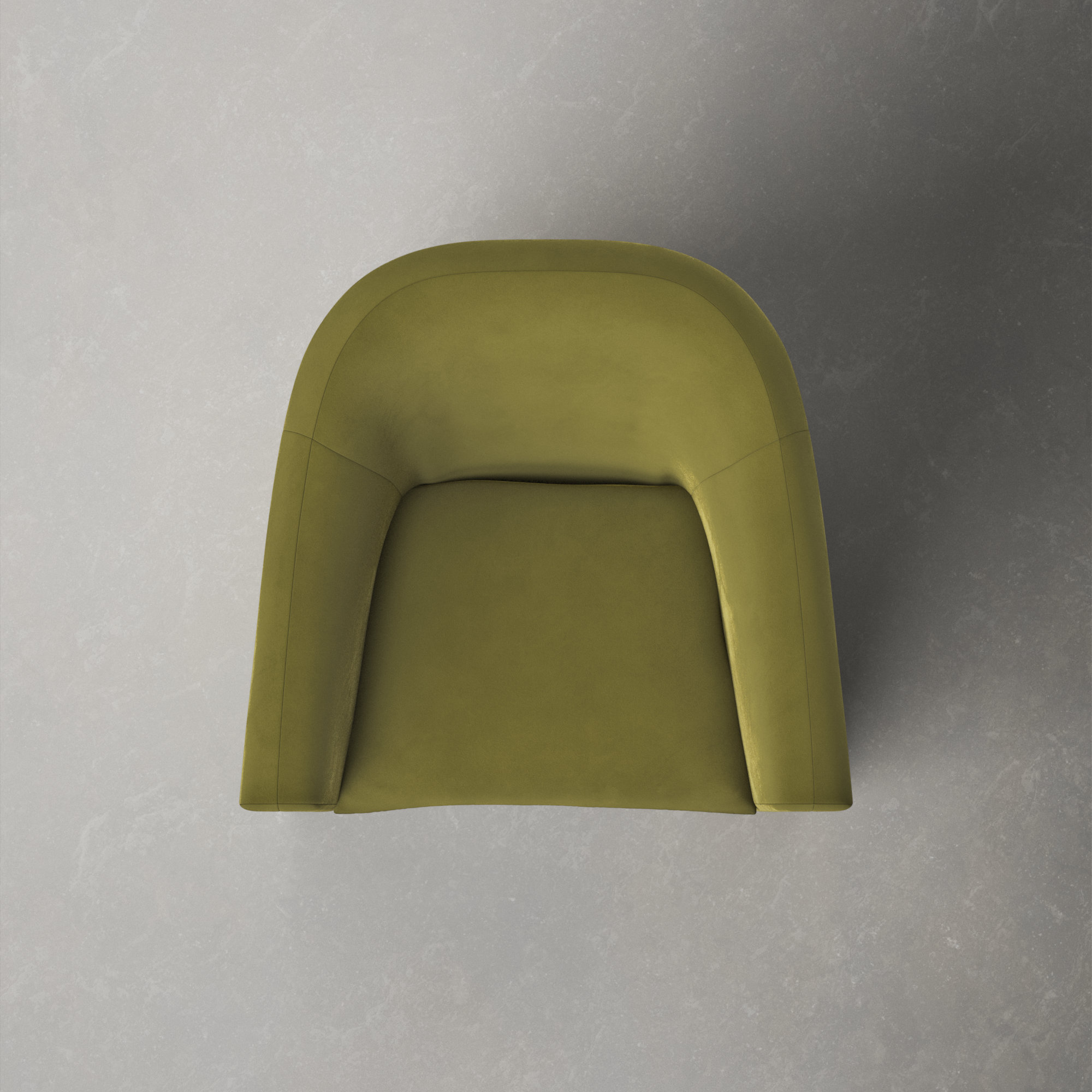 Pollman Upholstered Barrel Chair, Olive Green Velvet