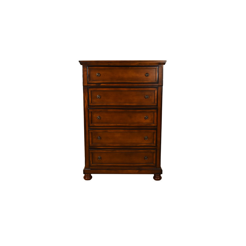 Commode en bois de couleur noyer foncé