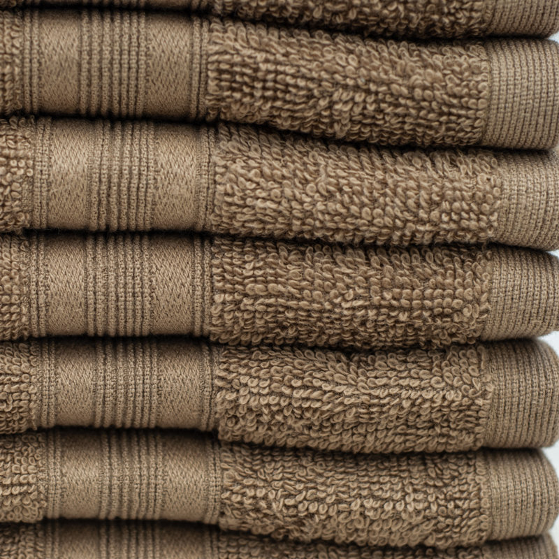 Essuie-mains 100% coton Amogha, Taupe profond