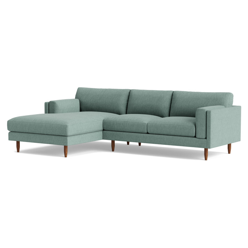 Skinny Fat Chaise Sectional, Left Hand Facing, Performance Weave - Spa