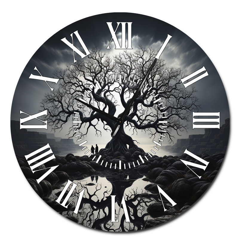 Horloge murale The Contrast Tree II, Surdimensionné