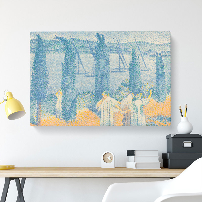 The Promenade by Henri-Edmond Cross - Wrapped Canvas Painting, 40cm H x 60cm W x 3cm D