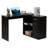 L Shaped Computer Desk, 180° Rotating Corner Desk With Storage Shelves, Drawer And Cabinet, Study Workstation For Home Office-240988073