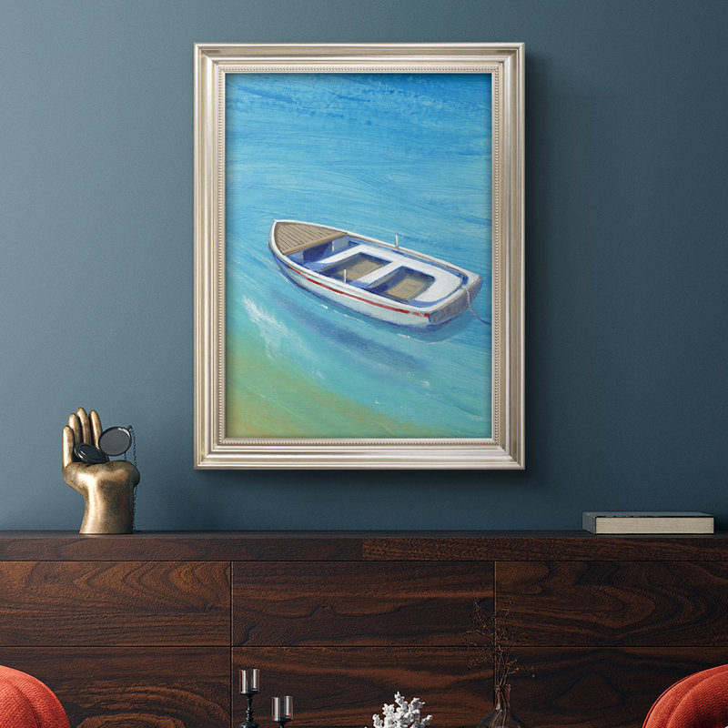 Toile encadrée de qualité supérieure Anchored Dingy I - prête à être accrochée, L 21 po x H 25 po
