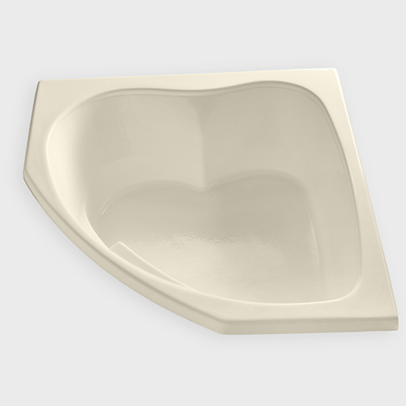 Baignoire de trempage/coin encastrée 55" x 55" biscuits