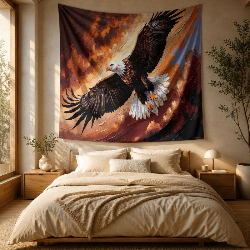 Tapisserie murale «Wildlife Golden Eagle», 51 po x 60 po