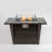 42" Propane Gas Fire Pit Table, 50000 BTU Square Steel Fire Pit With Glass Wind Guard For Outside Patio Deck Garden Courtyard