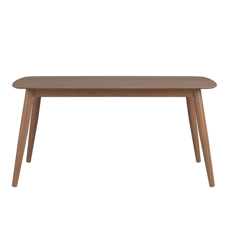 Table de salle à manger rectangulaire avec pieds fuselés l 59,06 po Gallman, L 63 po x l 35,44 po, Walnut