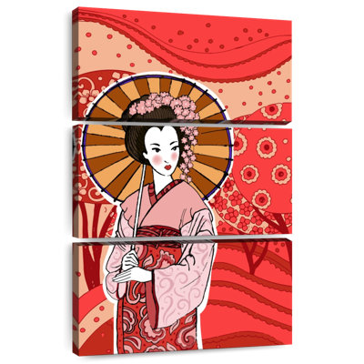 Geisha japonaise Leisha au printemps