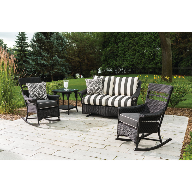 Nantucket Outdoor Rocker Chair, Loveboat Saffron, Hickory