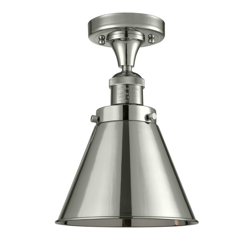 Plafonnier semi-encastré 8 lumières Donovan, Nickel poli, Nickel poli, Ampoule DEL 6 watts Vinage