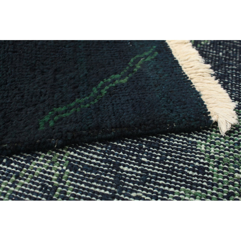 Tapis décoratif en laine noué à la main de conception unique 8 pi 8 po x 11 pi 9 po Bernida
