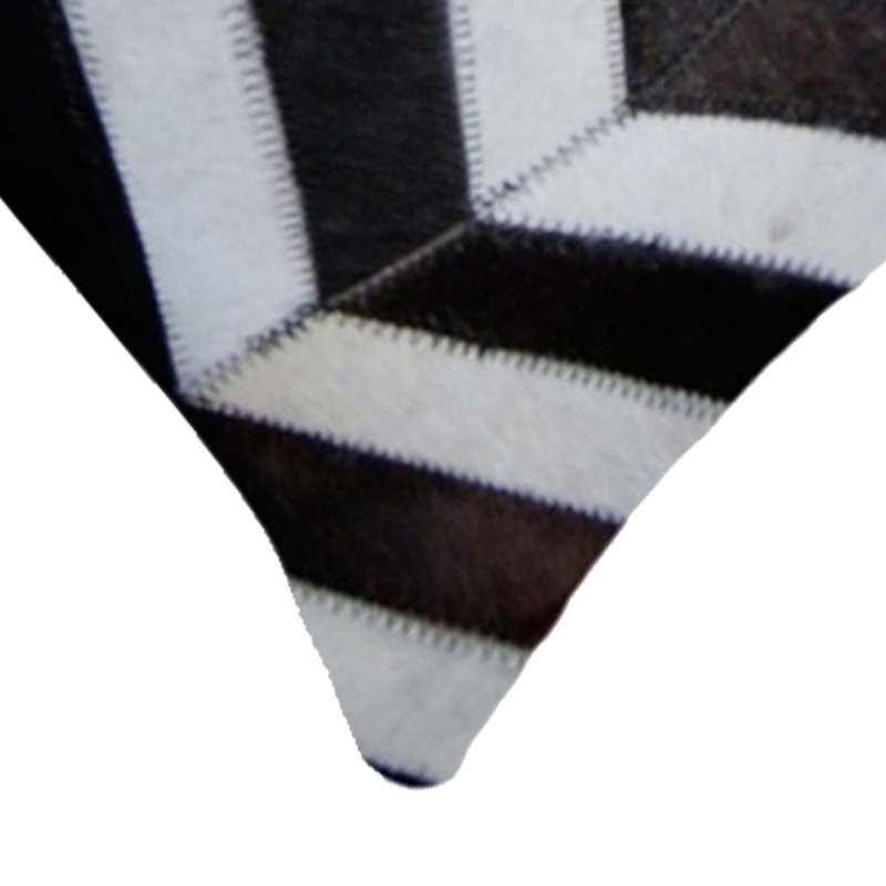 Coussin 12 po x 20 po x 5 po chocolat et naturel