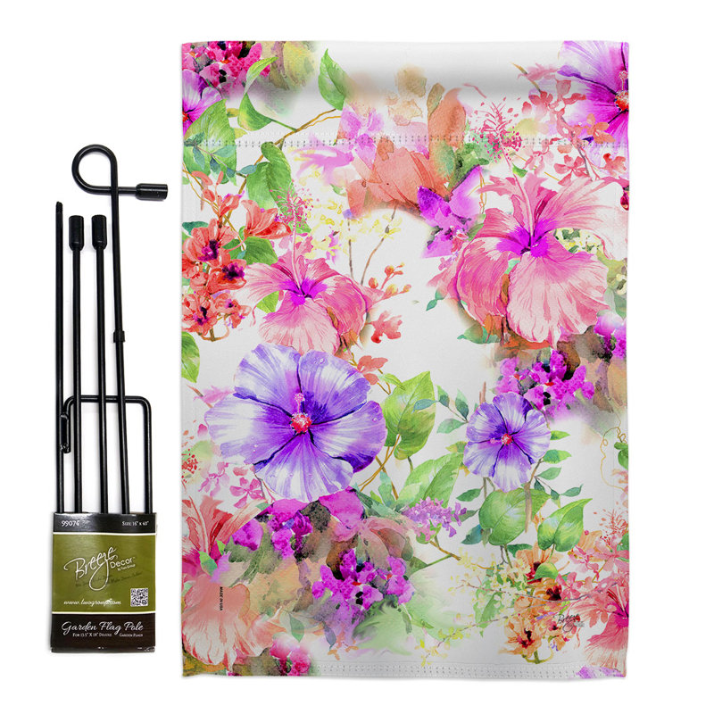 Double Sided 18.5'' H x 13'' W Polyester Flag Set