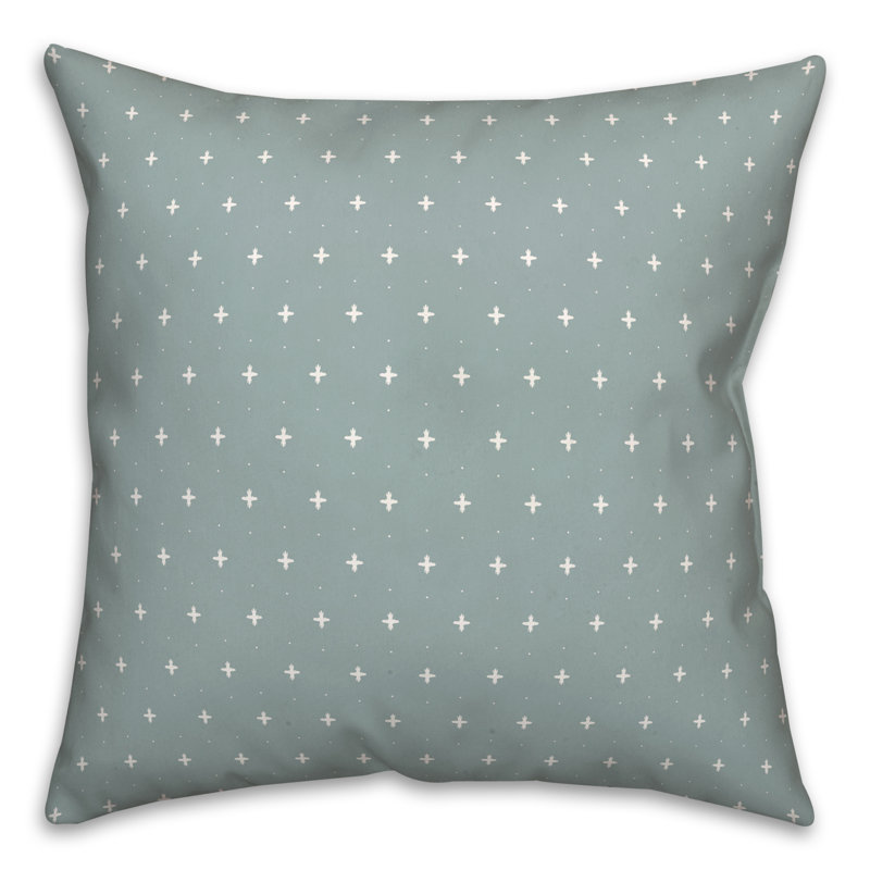  Housse de coussin décoratif en polyester / mélange de polyester, Blanc / bleu