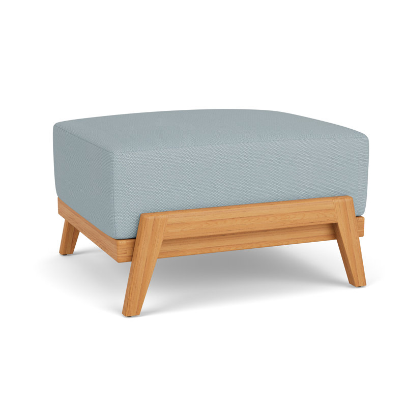 Alpine Rectangle Outdoor Teak Ottoman Patio Ottoman, Kadogo Lake