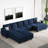 Shavera 7 - Piece Oversized 154.2'' Wide U Shaped L Shaped Velvet Sectional Sofa Living Room Couch Modular Sofa with Storage Ottomans-1027612626