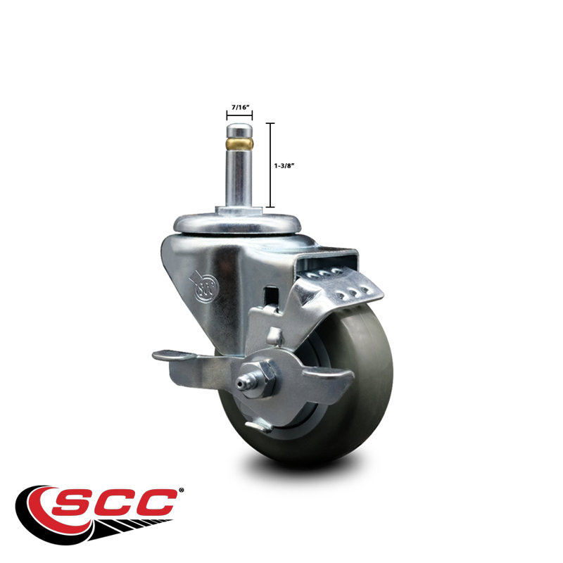 Polyurethane Caster, Gray