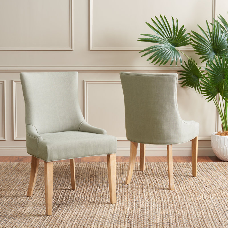 Capetown 19.5'' H Upholstered Side Chair, Granite Linen, 2