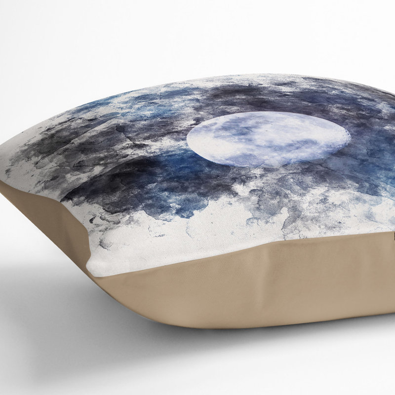 Shadow Moon Cushion with Filling, 55cm H x 55cm W x 20cm D, Stone
