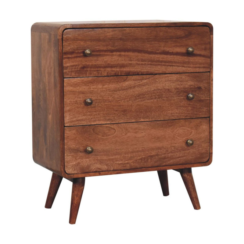 Commode, commode courbée, Caramel