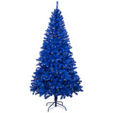 Pre-Lit Medium Artificial Pine Christmas Tree - Royal Blue - Clear Lights