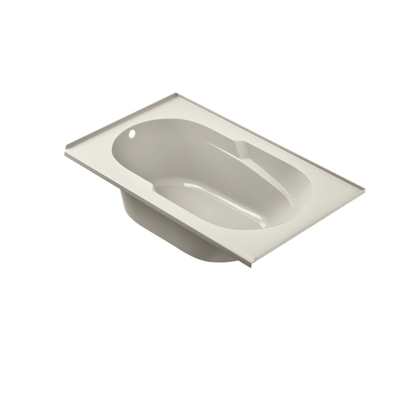 Signature® 60" x 36" Drop In Bathtub, Oyster, Left