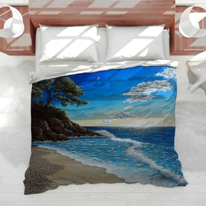 Édredon plage, literie marine, tropical, Édredon simple
