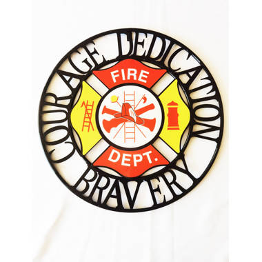 Firefighter/fireman Patch Wall Plaque 