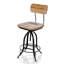 Tabouret de bar pivotant moderne à dossier arrondi P 18,5 po x l 16,25 po x H 38,25 po Modern-79289595