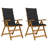 Outdoor Recliner Chairs Patio Chair with Cushions Solid Wood Acacia-725016153-705254679