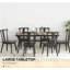 Table de salle à manger rectangulaire en faux bois Stable