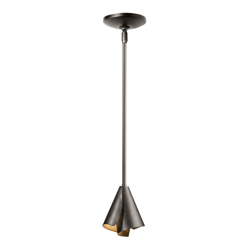 Luminaire suspendu simple à 1 lumière de 5 po Mobius, Fer naturel