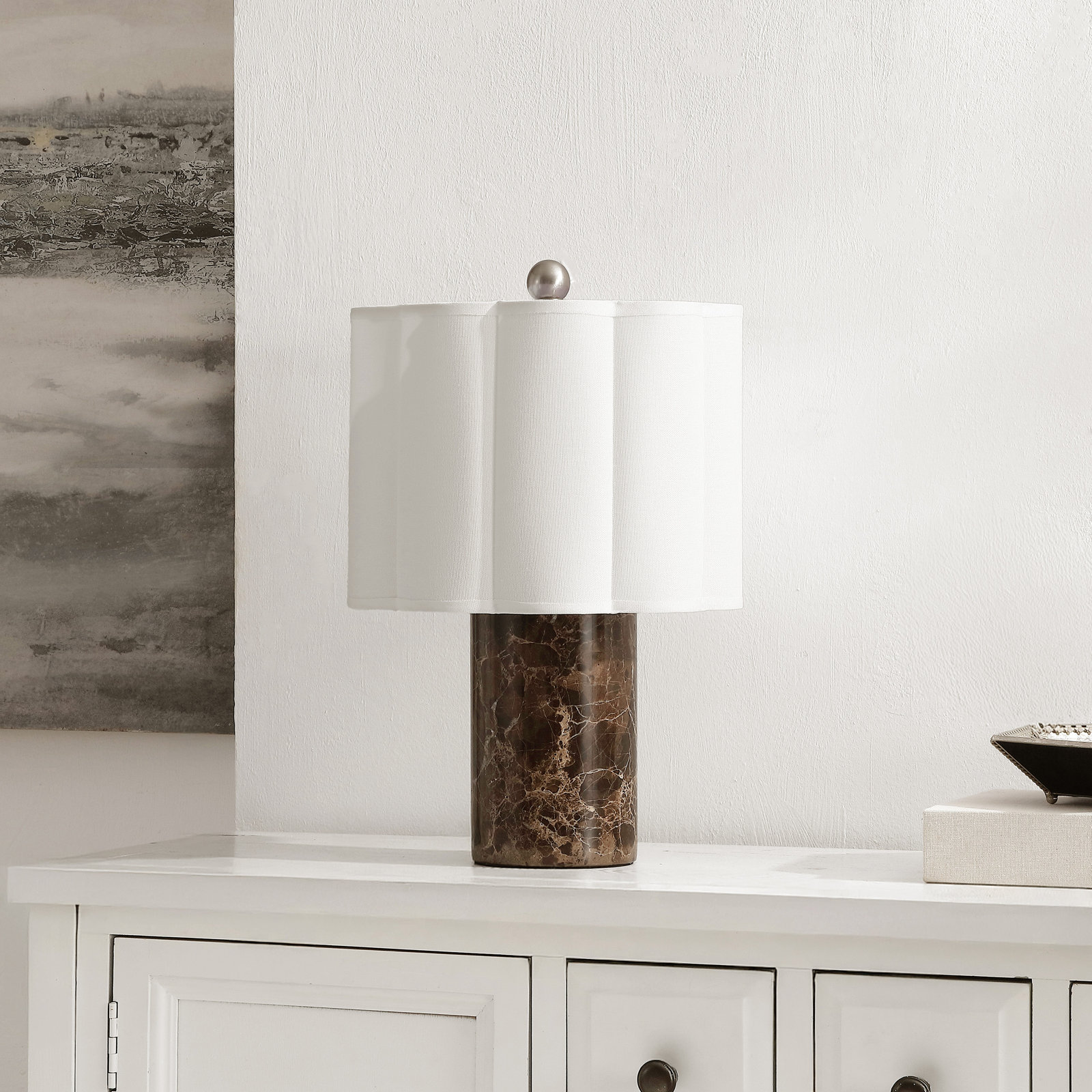 Rosalie 17.5" Marble Table Lamp