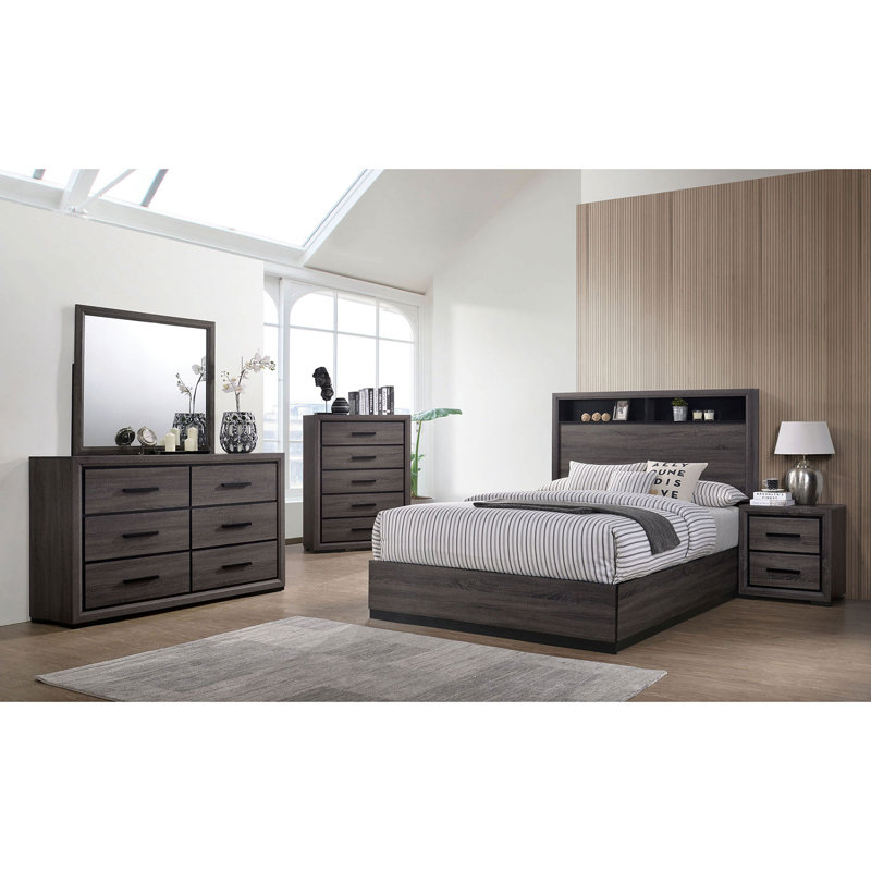Jehova Bookcase Storage Bed, King