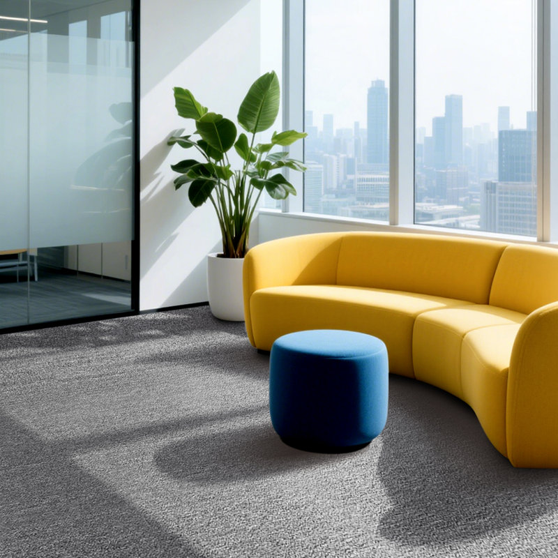 50cm W x 50cm L Textured Cut And Loop Mounting / Installation Required Polypropylene Plastic Carpet Tile