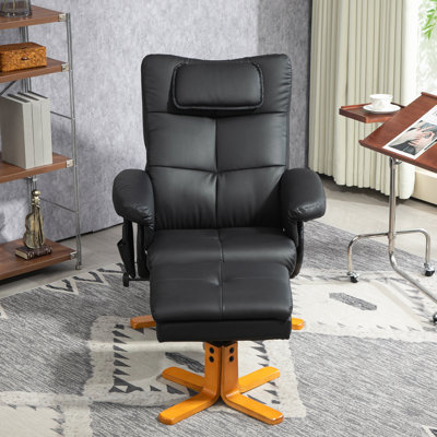 Shavondra Massage Recliner Chair with Footstool Adjustable Backrest