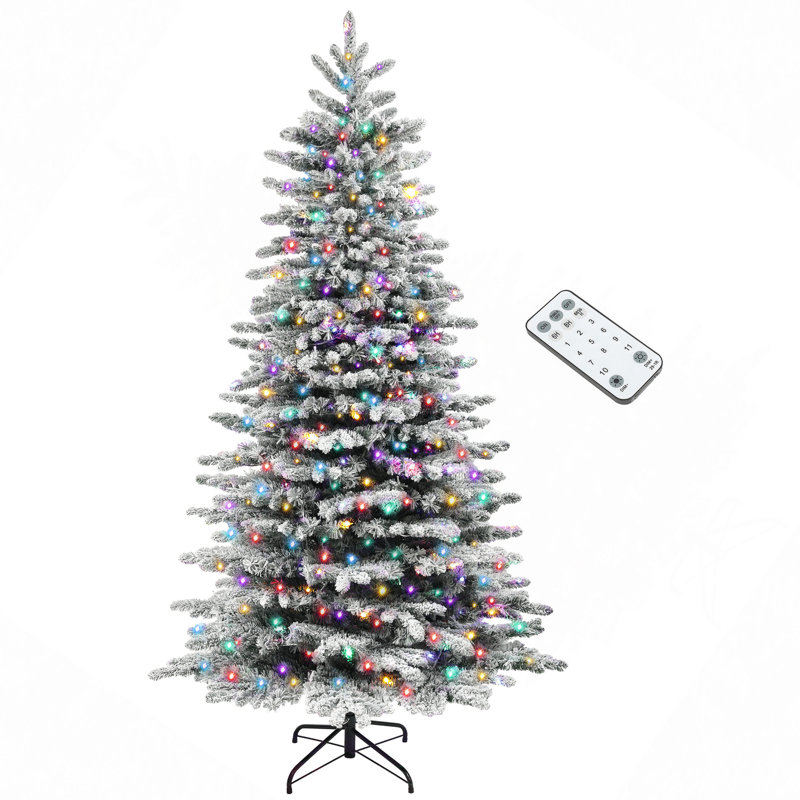 Arbre de Noël enneigé 6,5 pi, H 6,5 pi