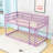 Twin Over Twin Wood Bunk Bed With Ladder And Guardrails-1990806508