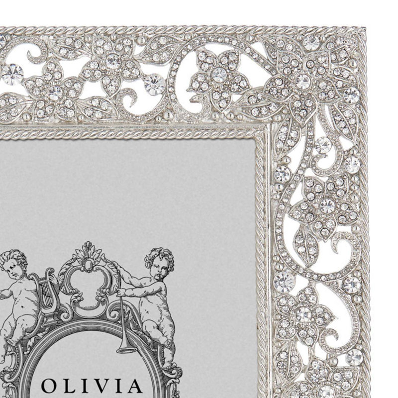 Flora Metal Picture Frame, 8" x 10", Silver