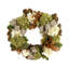 Couronne d'automne de 61 cm (24 po) composée d'hortensias et de pommes de pin, ornée de nœuds