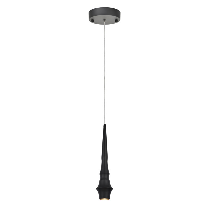 Luminaire suspendu géométrique 1 lumières unique, Noir